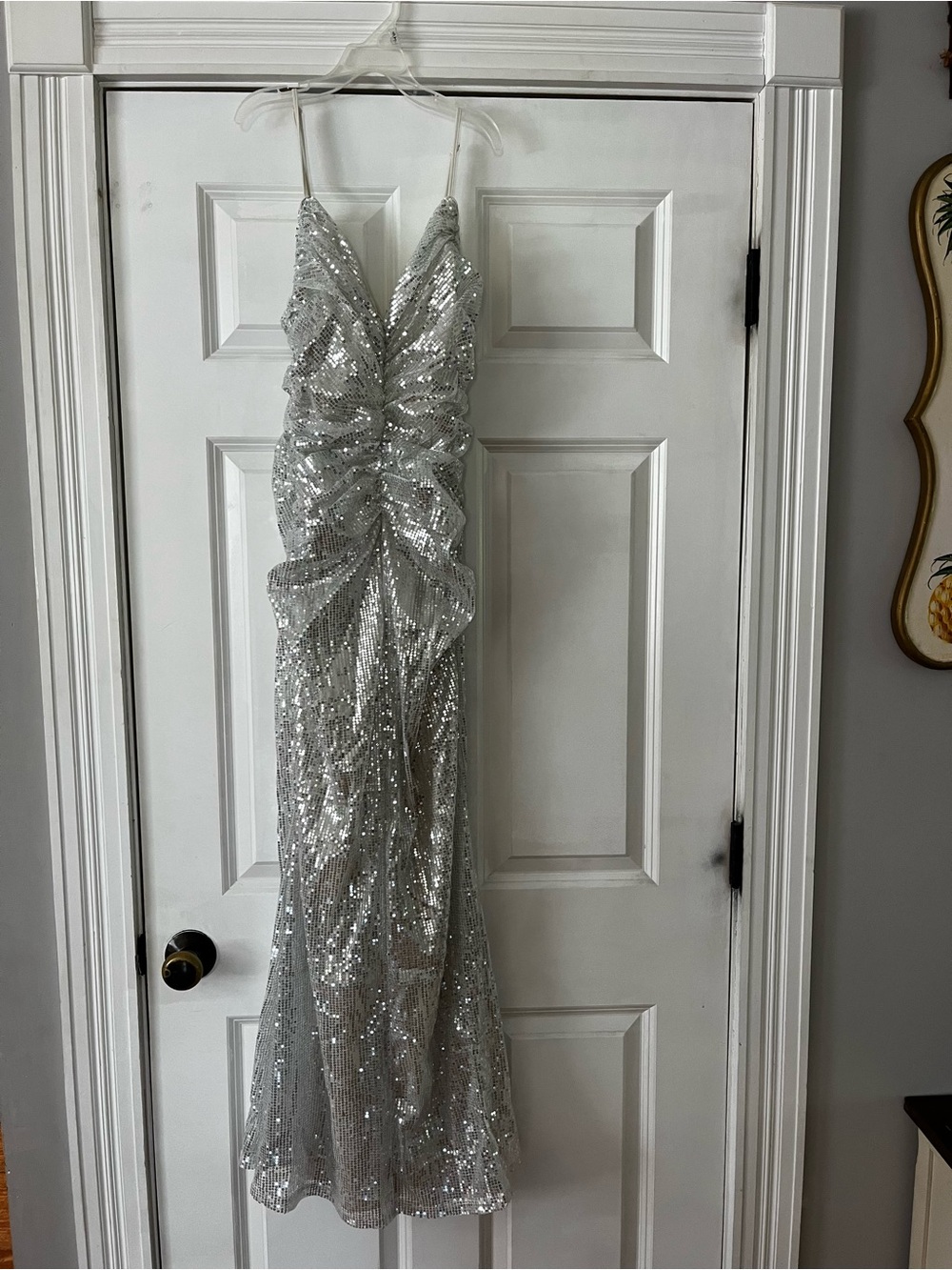 Silver Sequin Evening Dress - for @sophiaj7321